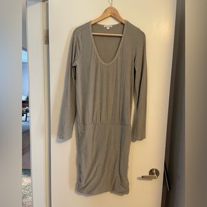 James Perse | Slub Cotton Jersey Dress - Grey - Size 4 (XL)